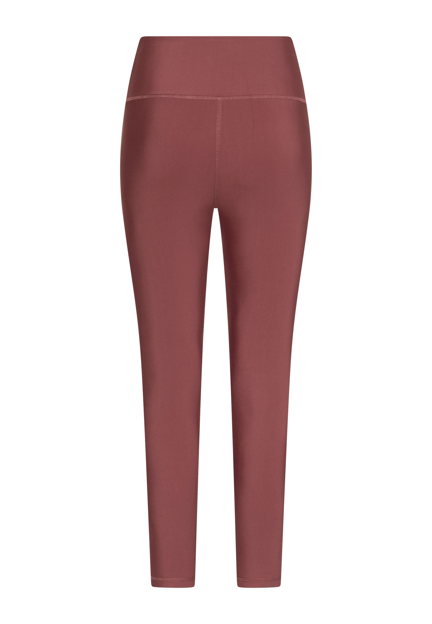 Lismina 1100 Ve Waist Leggings in Dunkelrosa, hoch tailliert mit glattem Finish, von vorne gezeigt.